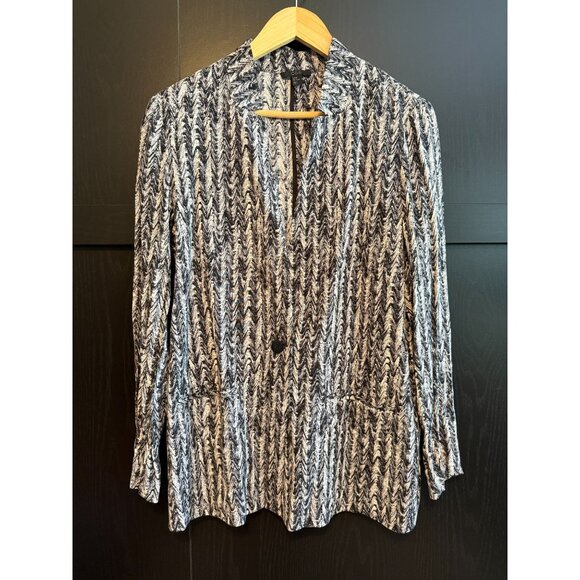 COS Women's Swing Back Single Button Blazer Jacket Size 8 Long Sleeves Career - Picture 1 of 12